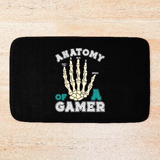 Anatomy of a Gamer Gaming Hand Video Game Bath Mats