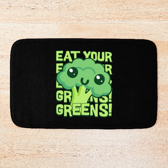 Eat Your Greens! Kawaii Broccoli Bath Mats