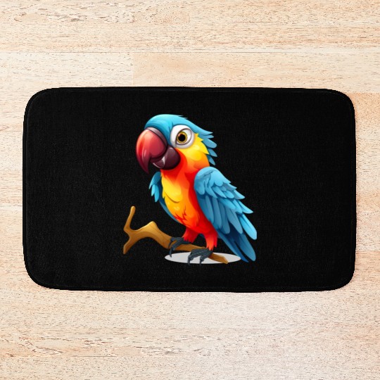 Macaw Parrot for a Bird Lover Animal Lover Bath Mats