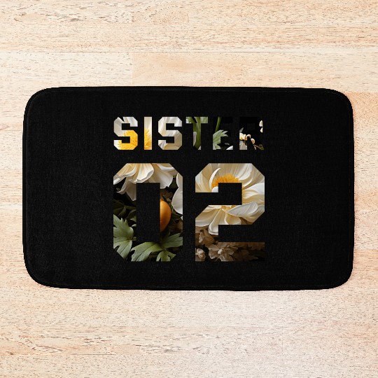 COUPLE FLOWER SISTER 02 Bath Mats