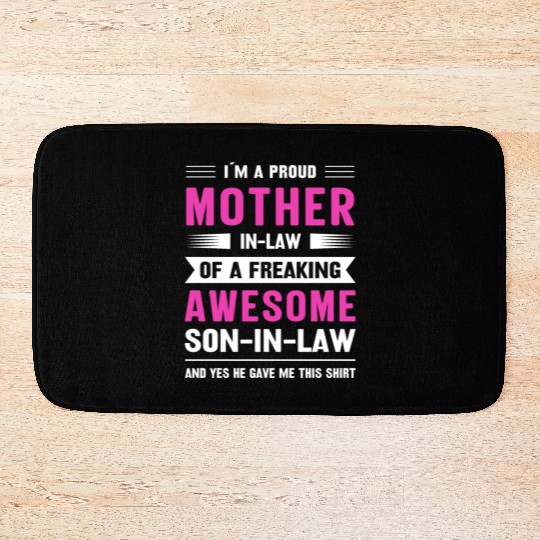 Mothers day mom son-in-law Bath Mats