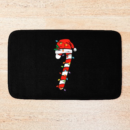 Christmas Candy Cane Santa Xmas Kids Toddler Youth Bath Mats