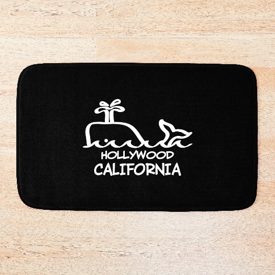 Hollywood California Whale Souvenirs Gifts Bath Mats