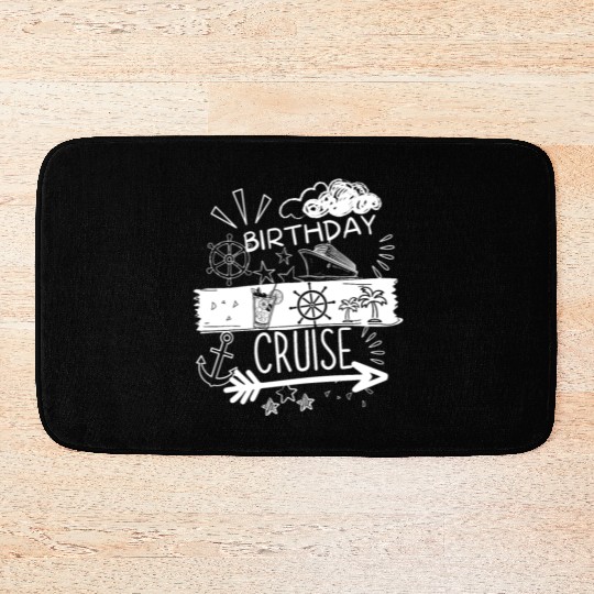 Birthday Cruise Ship Cruise Bath Mats