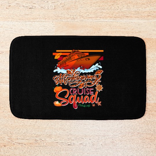 Thangiving Cruise Squad Cruise Ship Fall Pumpkins Bath Mats