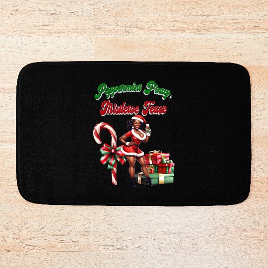 Peppermint Pinup, Mistletoe Tease Bath Mats