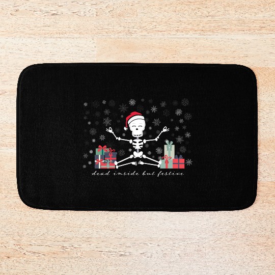 Dead Inside but Festive Bath Mats