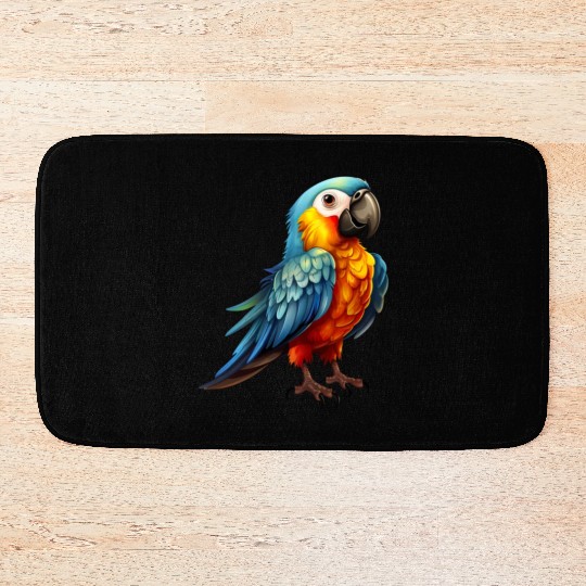 Macaw Parrot for a Bird Lover Animal Lover Bath Mats