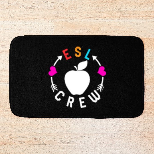Teacher Bath Mats, ESL Crew Cute Apple Pocket Bath Mats,
