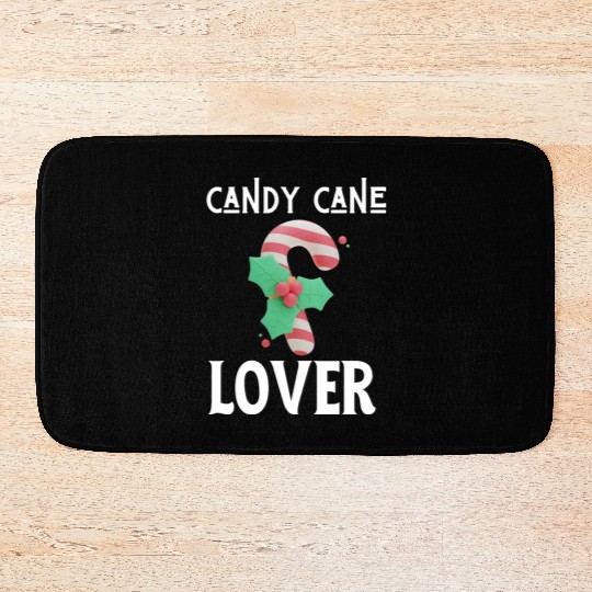 Candy Cane Lover Christmas Peppermint Candy Canes Bath Mats