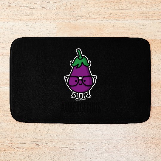 Aubergine eggplant genius Aubergenius Bath Mats