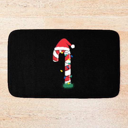 Christmas Candy Cane Santa Xmas Kids Toddler Youth Bath Mats