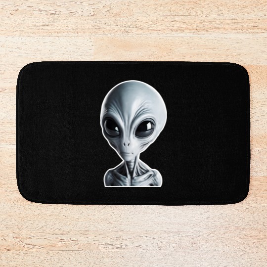 Grey Alien Bath Mats
