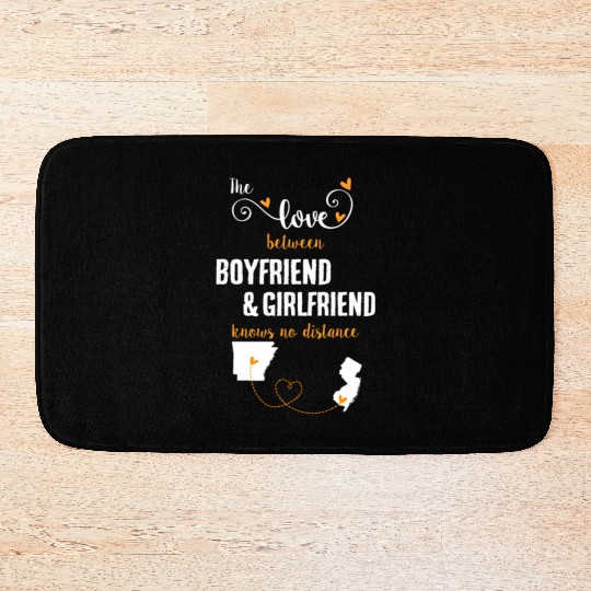 Love Between BF And GF Arkansas To New Jersey Gift Bath Mats