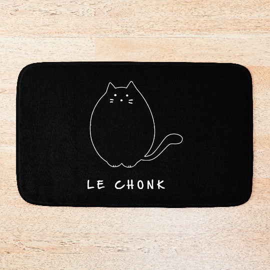 White Le Chonk Chunky Cat Bath Mats