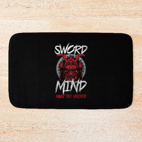 Fighter Martial Arts Manga Katana Bath Mats