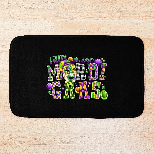 Little Miss Mardi Gras Bath Mats