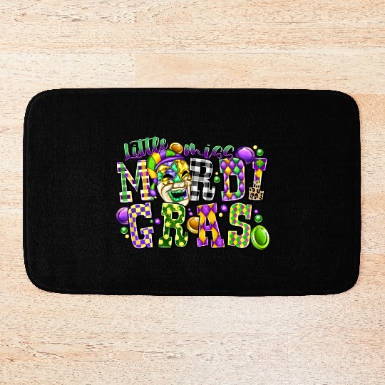 Little Miss Mardi Gras Bath Mats