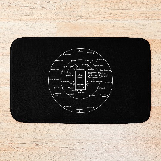 CRICKET PITCH POSITIONS Fielding Positions Diagram Bath Mats