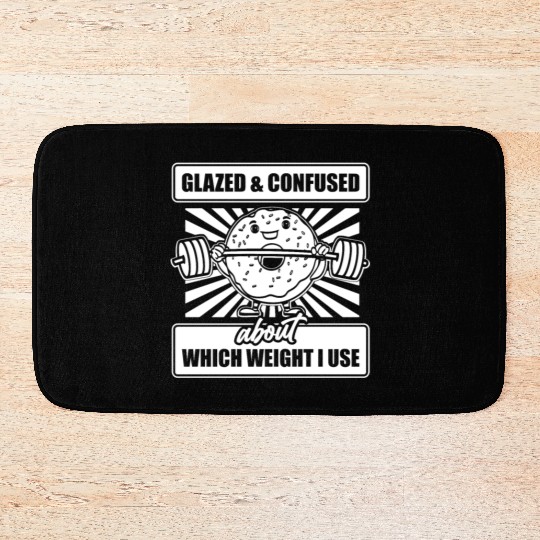 Fitness Donut Funny Donut Gym Bath Mats