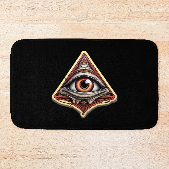 Illuminati one eye symbol of freedom world society Bath Mats