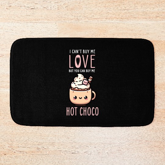 Warm Embrace of Sweet Hot Chocolate - Cozy Love Bath Mats