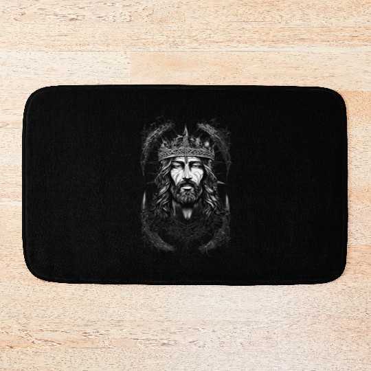 Jesus Christ the Good Shepherd Bath Mats