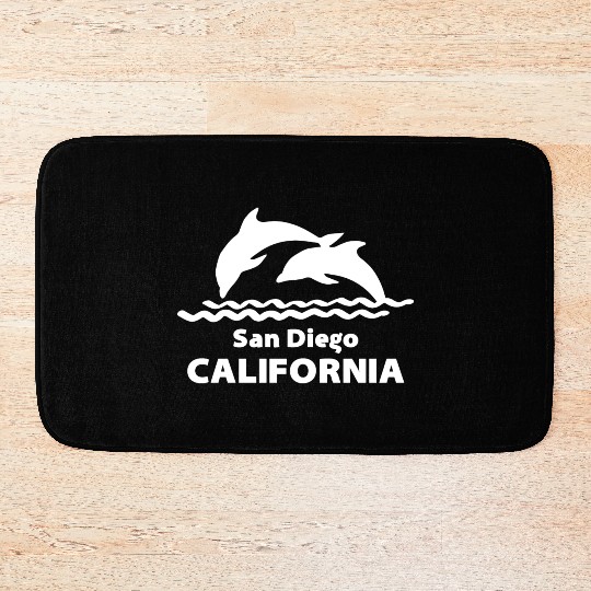San Diego California Dolphins Souvenirs Gifts Bath Mats