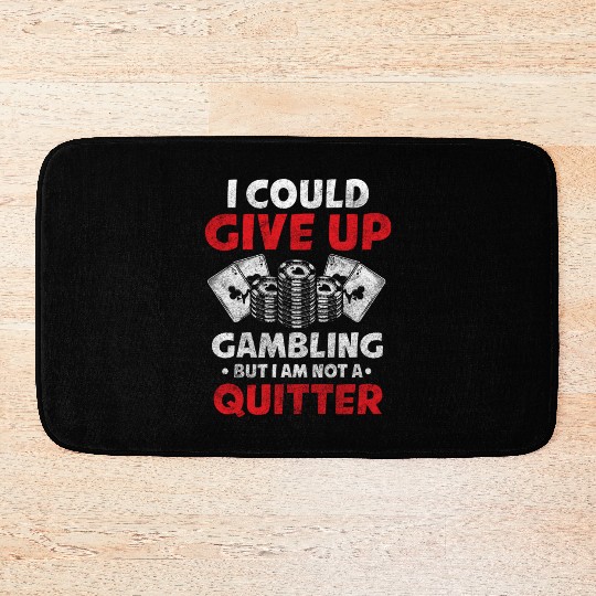 Card Player Gambling Poker Bath Mats