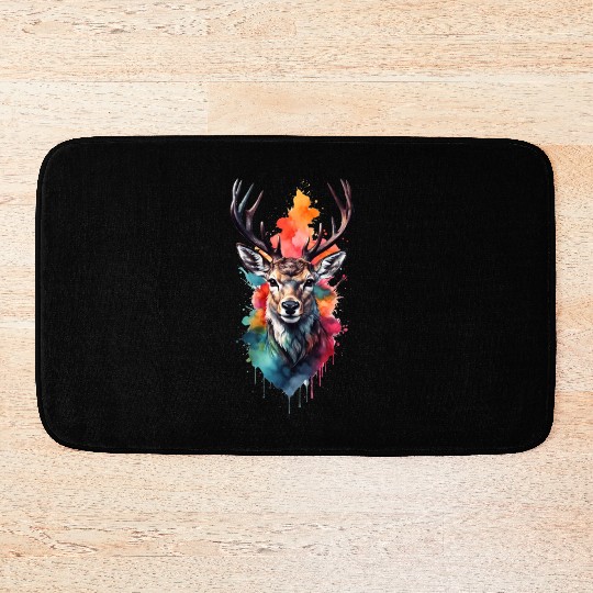 Colorful Swamp Deer Bath Mats