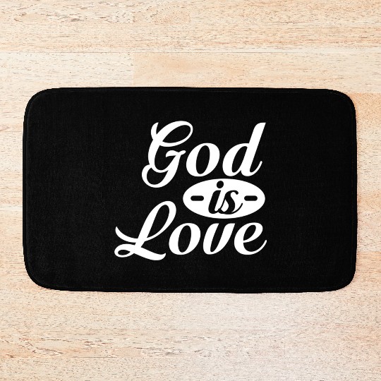 God Is Love Bath Mats