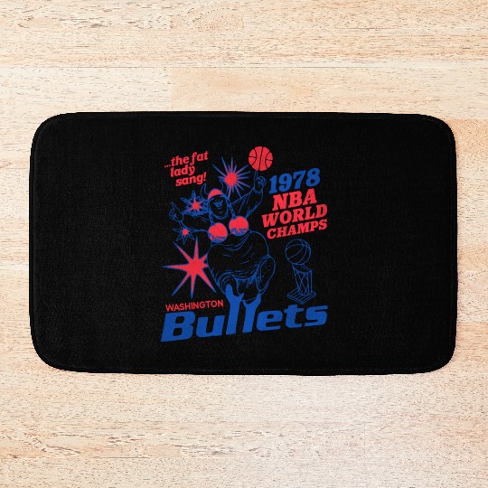 Defunct Washington Bullets 1978 World Champs Bath Mats