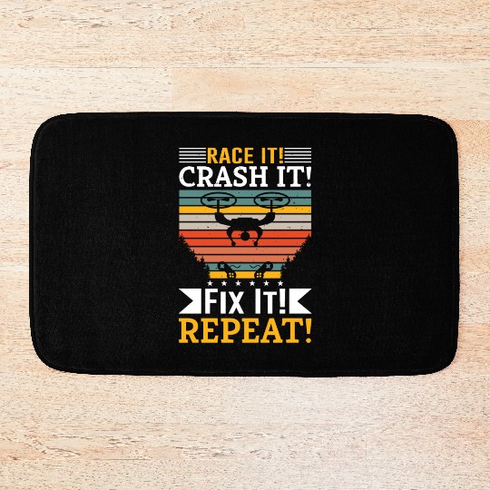 Race It Crash It Fix It Repeat Bath Mats