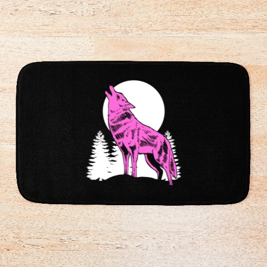 Mountain Wolf Furry Owner Gift Bath Mats