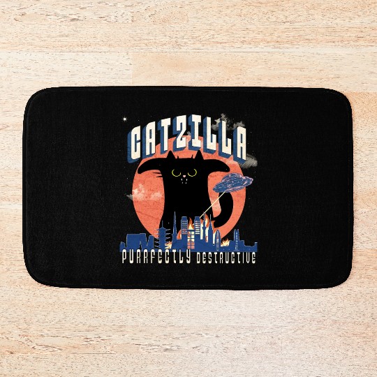 Catzilla king of cats,movie parody Bath Mats