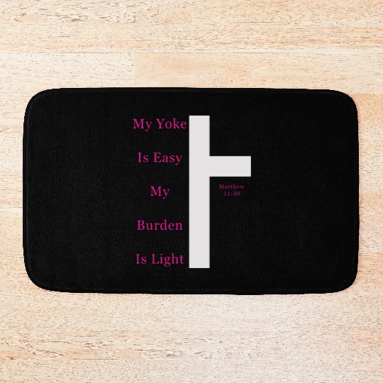 Matthew 11:30 Hope and Strength | Christian Gifts Bath Mats