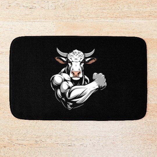 Workout Gym Cow Bath Mats