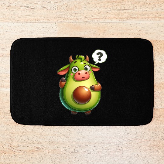 Avocado cow Bath Mats