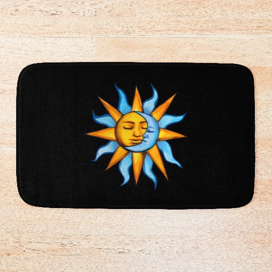 sun moon Bath Mats