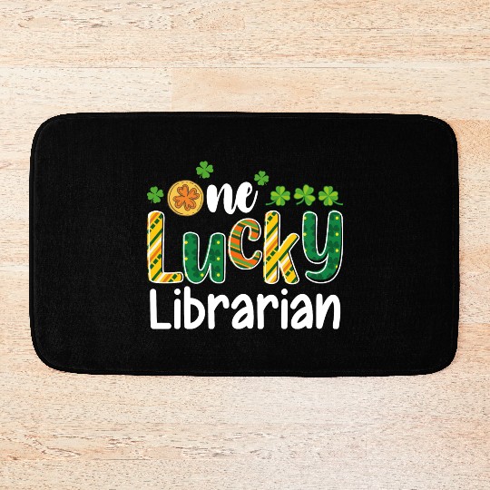 One Lucky Librarian School St Patrick's Day Bath Mats