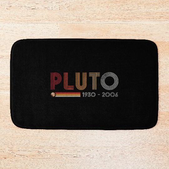 Pluto Never Forget Science and Astronomy Retro Bath Mats