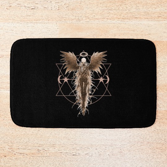 Angel Skeleton Geometric Witchcraft Ethereal Gothi Bath Mats