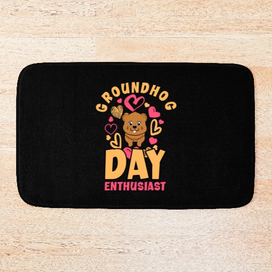 Groundhog Day 2024 Enthusiast February 2nd Bath Mats
