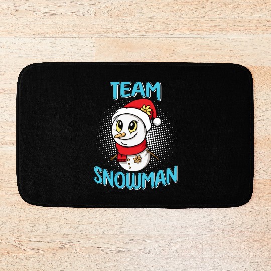 Winter Time Team Snowman Snowmen Snow Lover Bath Mats