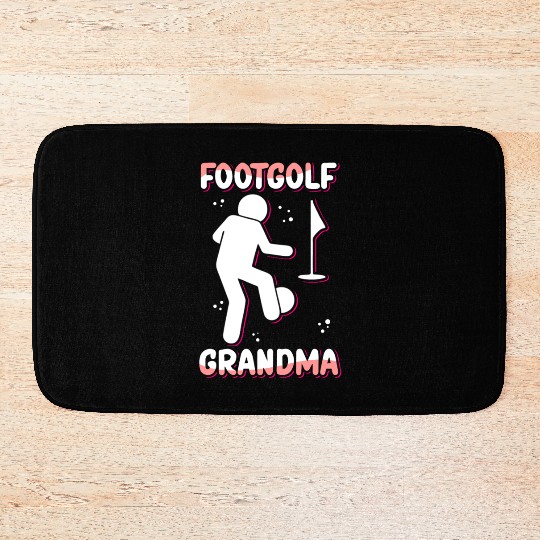 Footgolf Grandma Footgolfer Player Bath Mats