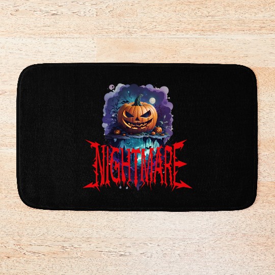 Nightmare Pumpkin: Hauntingly Unique Horror Bath Mats