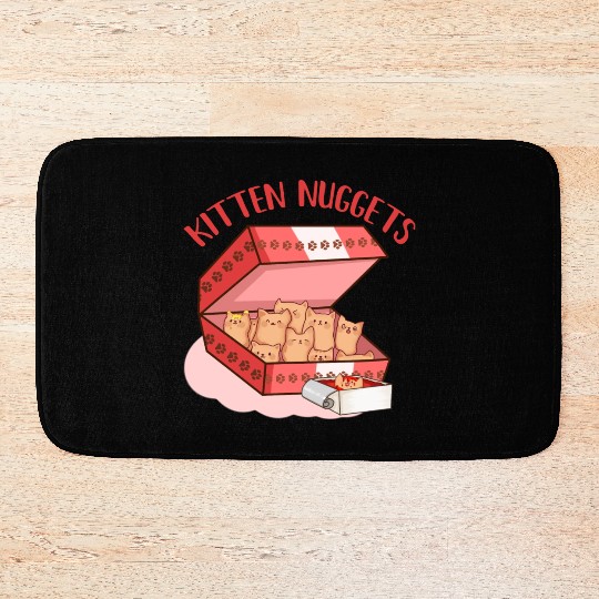 Funny Kittens as Chicken Nuggets, Cat Lover Bath Mats