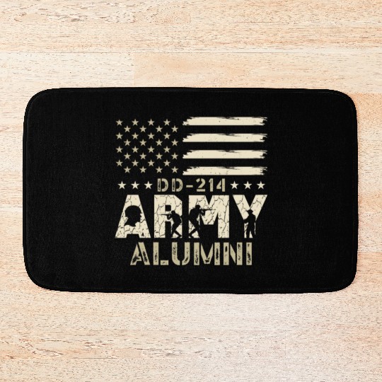 DD-214 Army Alumni Military US Flag Veteran USA Bath Mats