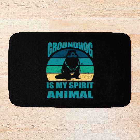 funny Respect the groundhog Bath Mats