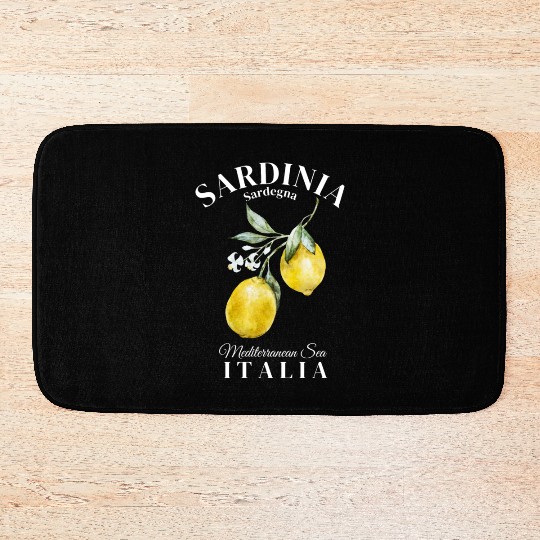 Sardinia Island Sargenda Italia Lemon design Bath Mats